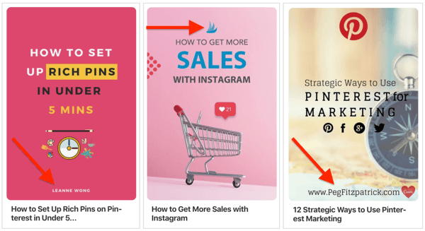 examples of ways to brand your pinterest pins