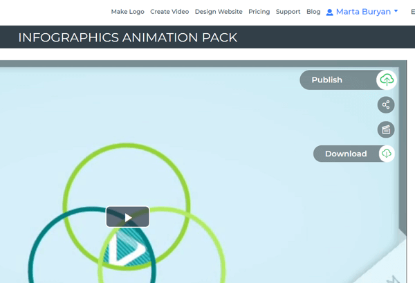 Publish or download your Renderforest infographic video.