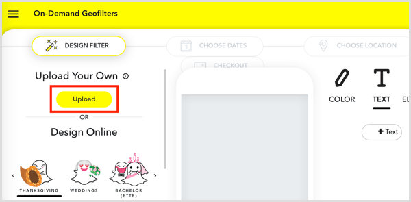 snapchat upload geofilter