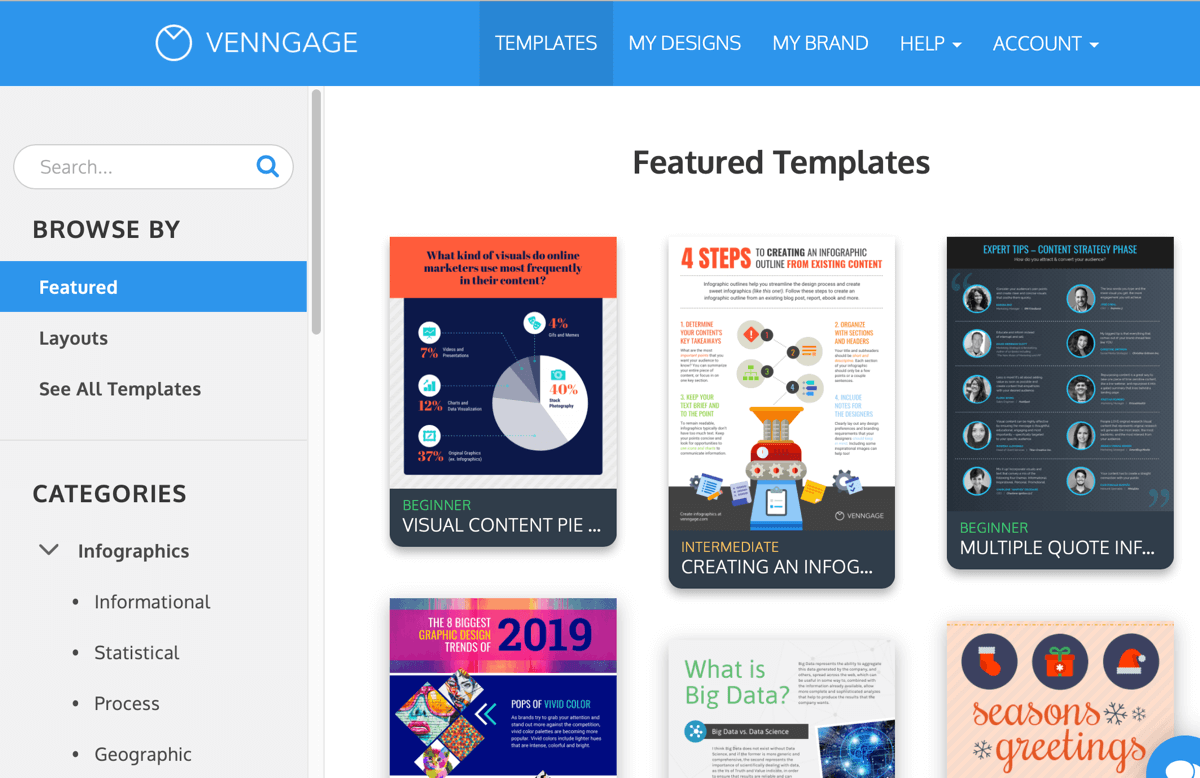 examples of venngage featured templates for infographics - infographic 8 reasons your instagram followers are leaving