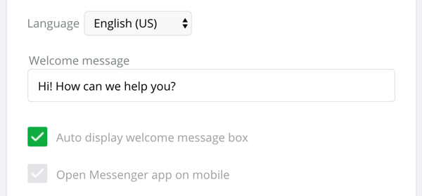 zotabox live chat language and auto display settings