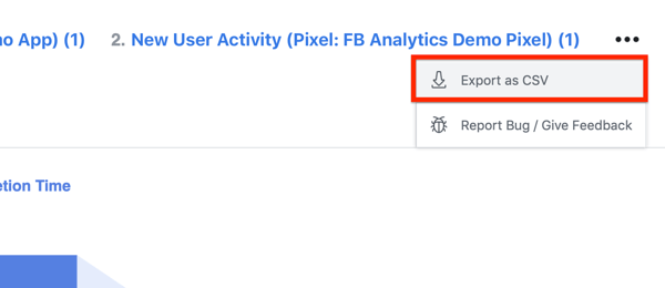 Export your Cross-channel user acquisition funnel data as a .csv file.