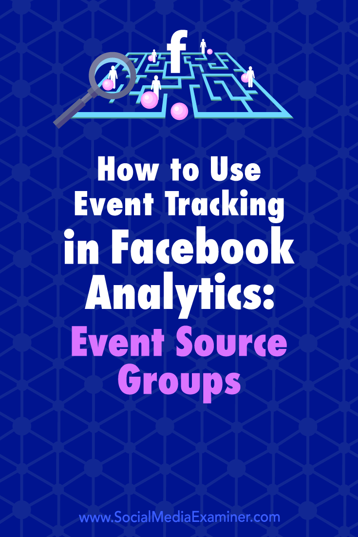 Learn how to set up event tracking and use event source groups in Facebook Analytics to analyze customer behaviors.
