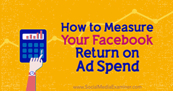How to Measure Your Facebook Return on Ad Spend by Charlie Lawrance on Social Media Examiner.