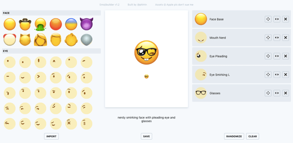 Use the phlntn emojibuilder to create custom emoji.