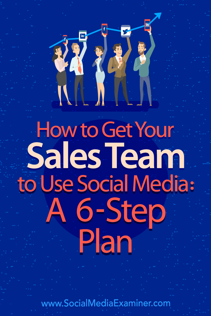 Find a six-step plan to help your sales team adopt social media in their daily routine.