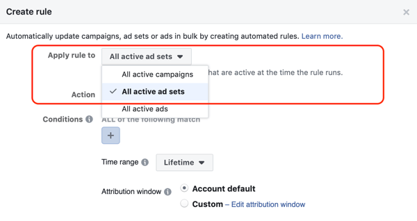 Use Facebook automated rules, stop ad set when spend is two times cost and less than 1 purchase, step 1, apply to all ad sets