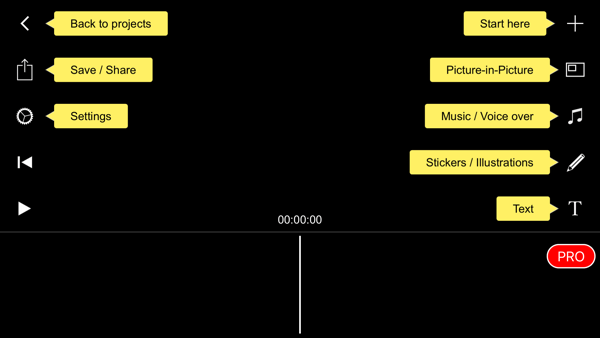 Create a Filmmaker Pro Instagram story step 2 showing tool options.