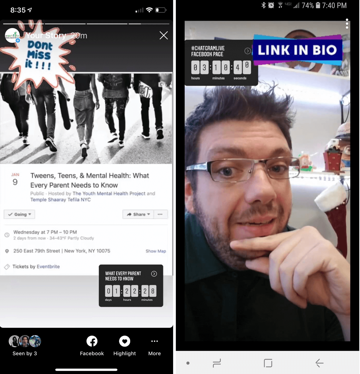 how to use the instagram countdown sticker for business example countdown to live show - how to use the new instagram story countdown sticker youtube