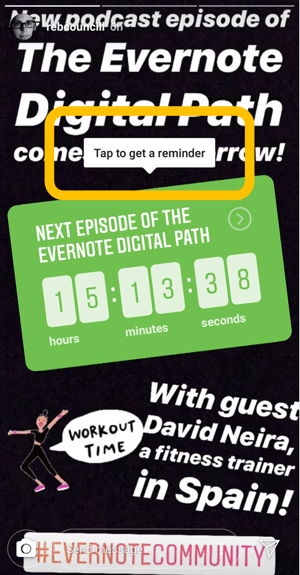 How to use the Instagram Countdown sticker for business, example story post.