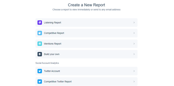 Option to create a report in Mention.