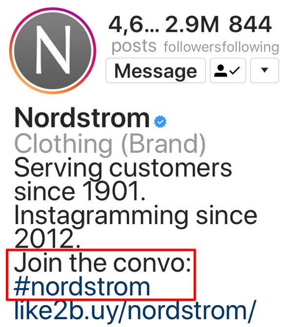 example of proper hashtag!    use in an instagram bio - is your instagram engagement going down here s how to fix it