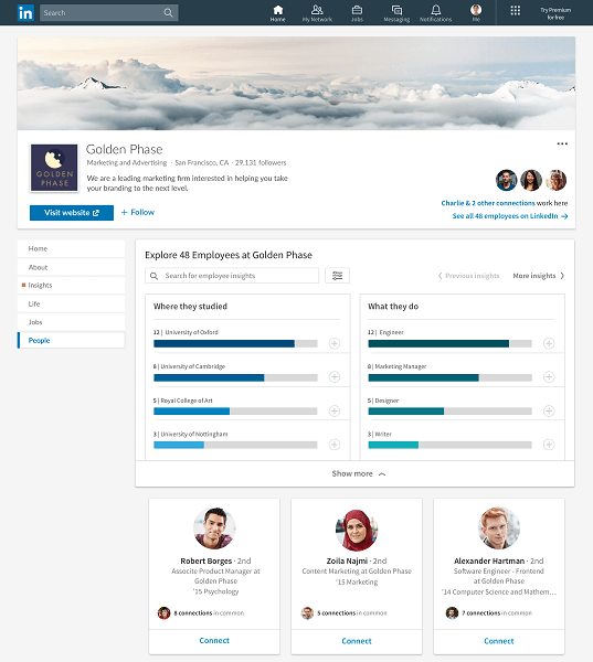 LinkedIn rolled out several new features to help members connect with companies they care about.