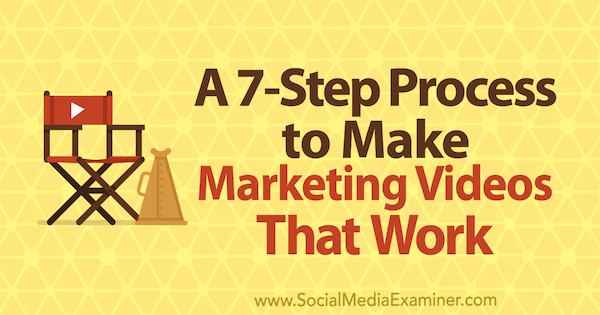 A 7-Step Process to Make Marketing Videos That Work by Owen Video on Social Media Examiner.