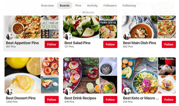 Tips on how to improve your Pinterest reach, example 3, Simple Pin Media Pinterest boards example