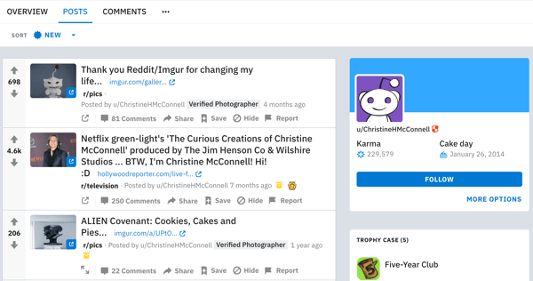 How to market your business on Reddit, successful marketing example of the DIY crafting feed by u/ChristineHMcConnell