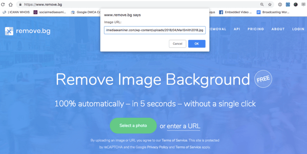remove.bg uses AI to remove backgrounds from images, automatically.