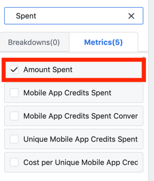 Tips to lower your Facebook Ad costs, option to view amount spent as part of your report