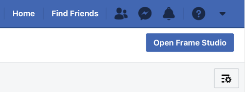 How to promote your live event on Facebook, step 1, Open Frame Studio option in Facebook