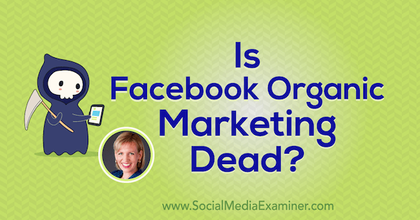 Is Facebook Organic Marketing Dead? featuring insights from Mari Smith on the Social Media Marketing Podcast.