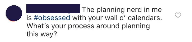 How to strategically grow your Instagram following, step 14, find relevant example posts, example of asking audience member a question