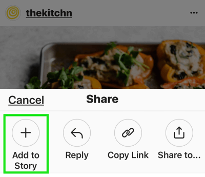 Create strong, engaging Instagram stories, option to add an Instagram post to a story