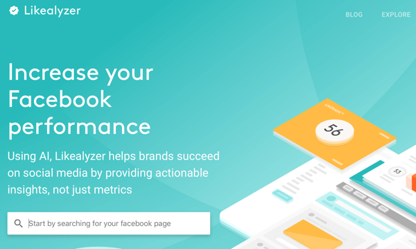 10 metrics to track when analyzing your social media marketing, example of Likealyzer tool
