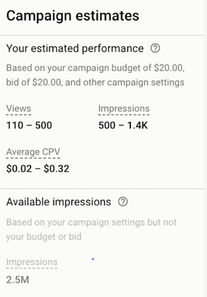 How to set up a YouTube ads campaign, step 37, set campaign bid amount