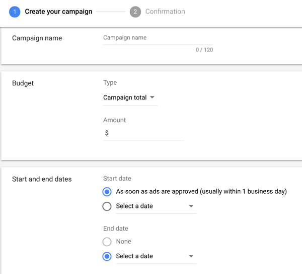 How to set up a YouTube ads campaign, step 8, set budget, schedule, and bid option