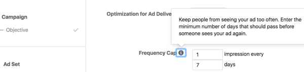 Determine the average number of times a user should see your ad within a certain time period.