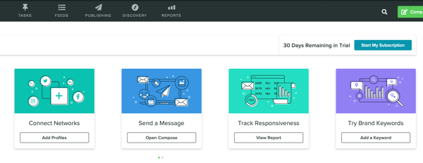 Measure marketing results, assess audience activity and engagement, step 1, Sprout Social dashboard