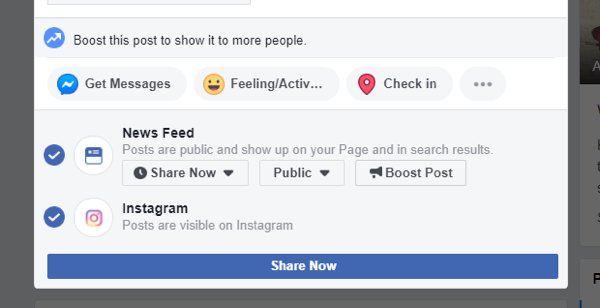 How To Cross Post To Instagram From Your Facebook Page Social Media Examiner