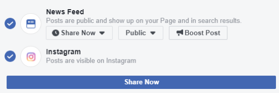 How to cross-post to Instagram from Facebook on desktop, step 1, ensure you can post to Instagram from Facebook