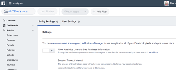 Create an event source group to draw behavior data from your marketing sources.