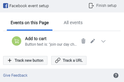 Use the Facebook Event Setup Tool, step 8, preview your event tracking in the Facebook Event Setup window