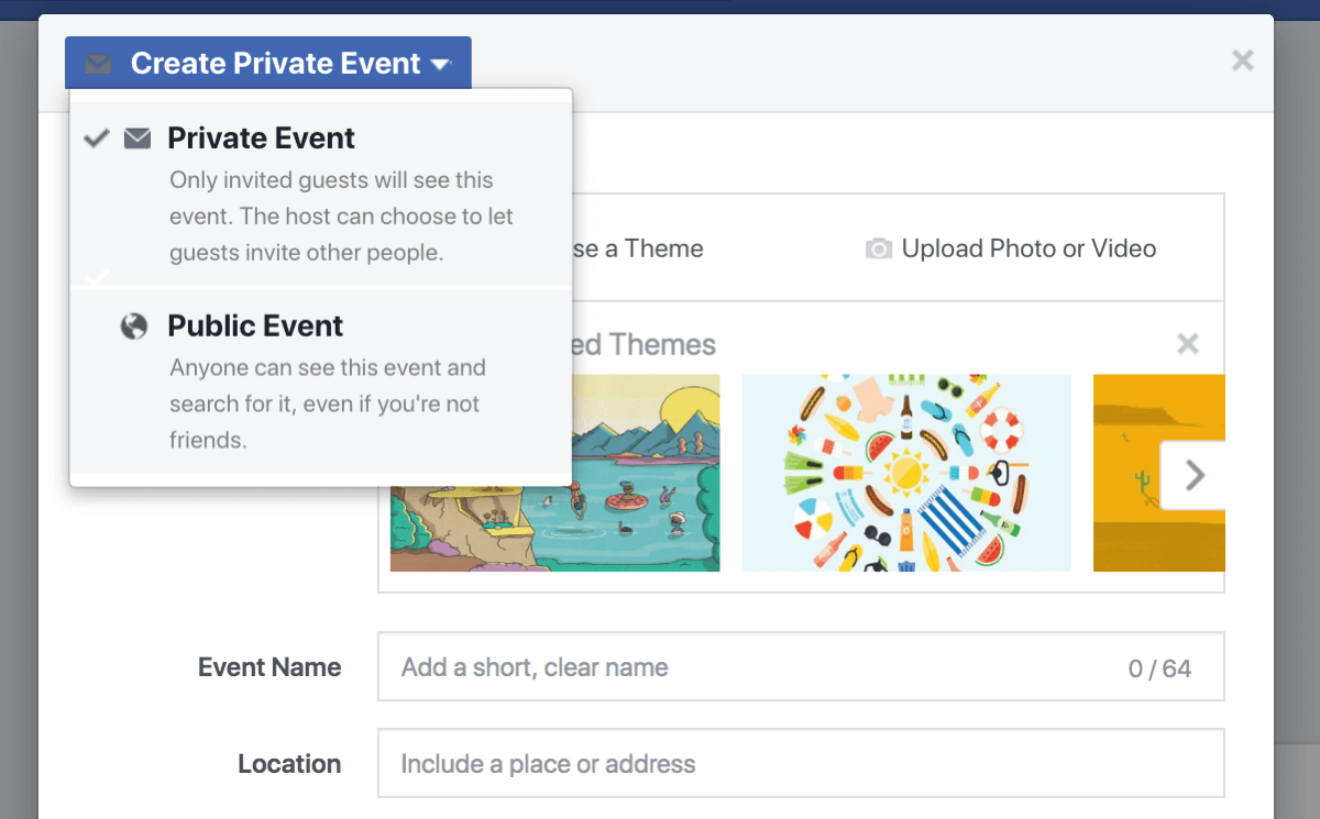 Facebook events give your business a way to include fans, followers, and customers in a webinar, a product launch, a grand opening, or other celebrations.