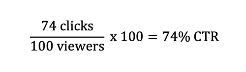 Use this formula to find the CTR on your Instagram story.