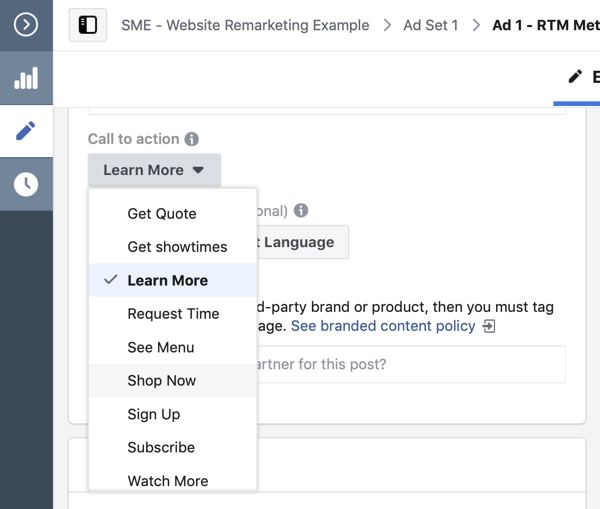 Use Facebook ads to advertise to people who visit your website, Step 13.