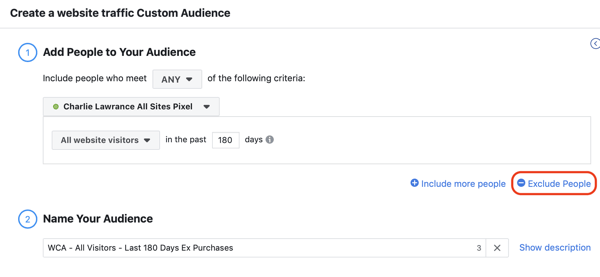 Use Facebook ads to advertise to people who visit your website, Step 3.