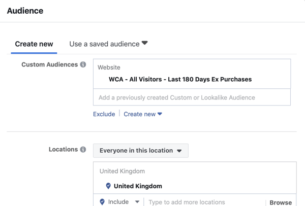 Use Facebook ads to advertise to people who visit your website, Step 8.