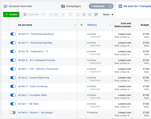 Create a Facebook ads reach campaign, step 10.