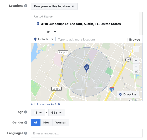 Use Facebook video ads to reach local customers, step 7.