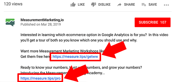 Google Analytics how to track traffic from YouTube channel to your website tip 1