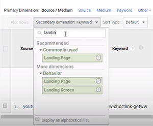 Google Analytics how to analyze traffic from YouTube channel links step 2