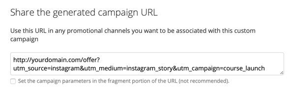 How to add UTM parameters to a URL, Step 2.