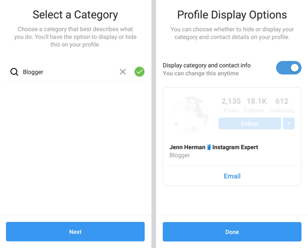 Switch to an Instagram Creator Profile, Step 3.
