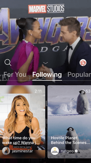 Creating an IGTV thumbnails from the video generates more engagement and clicks.