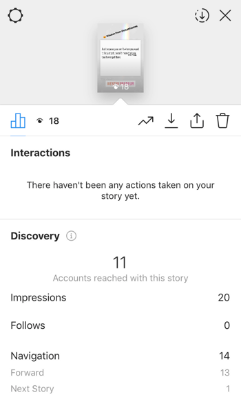 View Instagram Stories ROI data, Step 9.