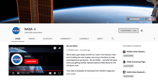 Add a profile picture and channel art to your YouTube home channel page.