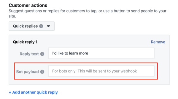 Facebook Click to Messenger ads, step 5.